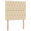 vidaXL Seng med opbevaring og madras Creme 100 x 200 cm Polyester