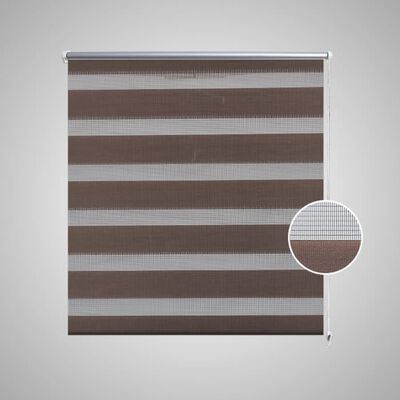 Rullegardin i zebradesign 40 x 100 cm kaffefarvet