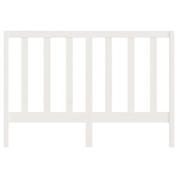 vidaXL sengeg&aelig;rde 126x4x100 cm massivt fyrretr&aelig; hvid