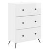 vidaXL Skuffeskab 66 x 34,5 x 90 cm Konstrueret tr&aelig; Hvid h&oslash;jglans