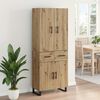 vidaXL Highboard med skuffe 2 pcs Artisan Egetr&aelig; 69,5 x 34 x 180 cm