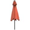 vidaXL parasol 300 cm metalstang terracotta