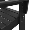 vidaXL Foldbar Adirondack Stol Sort 74.5 x 80.5 x 90cm HDPE
