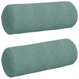vidaXL Bolsterpuder 2 pcs Havgr&oslash;n &Oslash; 25 x 70 cm Velourstof