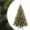 vidaXL Kunstigt juletr&aelig; med julekugle 180 cm 300 LED'er Varm hvid