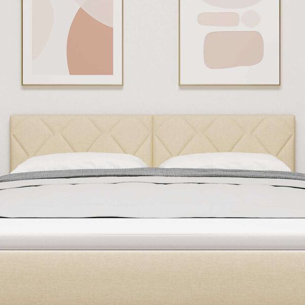 vidaXL Hovedg&aelig;rde Creme 160 cm Stof