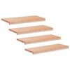 vidaXL Trappetrin 4 stk. 80 x 25 x 2 cm Naturfarvet Solid b&oslash;g