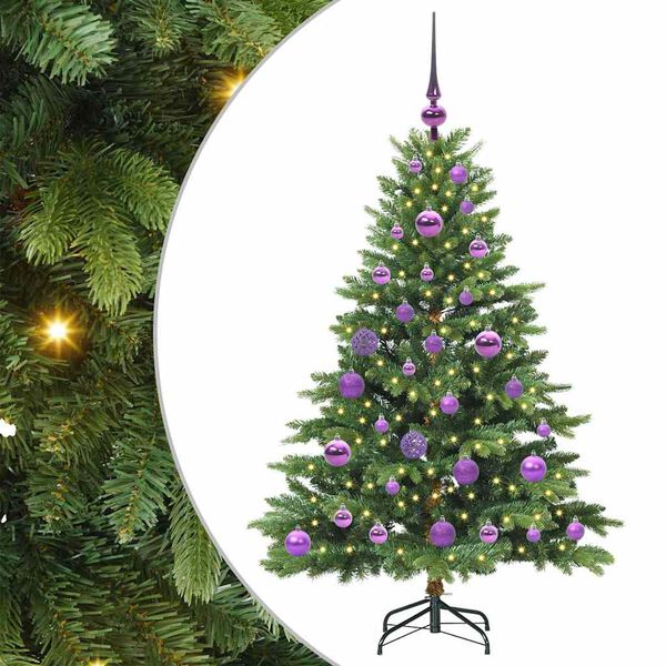 vidaXL Kunstigt juletr&aelig; med 150 LED'er Gr&oslash;n 120 cm PE og PVC