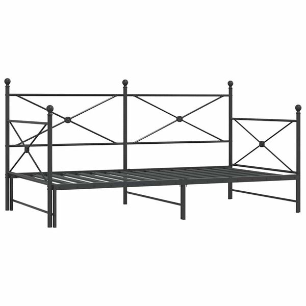 vidaXL daybed med udtræk uden madras 107x203 cm stål sort