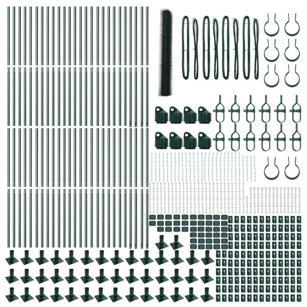 vidaXL Hegnsp&aelig;l Gr&oslash;n 100 x 1,2 m (36 mm net) St&aring;l og PVC