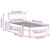vidaXL Sengestel Naturfarvet 75 x 190 cm Massiv fyrretræ