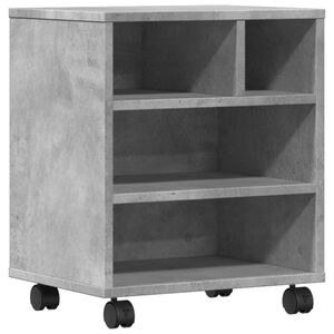 vidaXL printerstativ med hjul 41x32x48 cm betongr&aring;