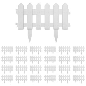 vidaXL bedhegn 25 stk. 10 m PP hvid