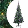 vidaXL Kunstig Forbelyst Juletr&aelig; med stativ Gr&oslash;n 150 cm PVC og metal