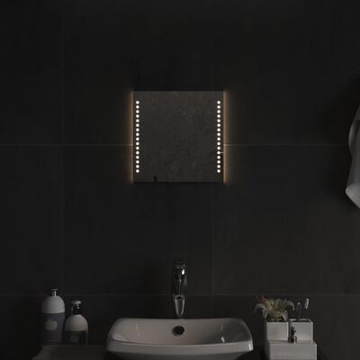 vidaXL badeværelsesspejl med LED-lys 30x30 cm