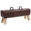 vidaXL b&aelig;nk M&oslash;rk Brun 110 x 30 x 45 cm &AElig;gte L&aelig;der