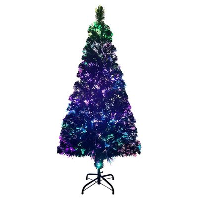vidaXL kunstigt juletræ med juletræsfod 120 cm fiberoptik