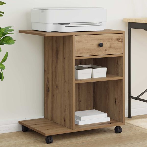 vidaXL Printerstand Artisan eg 60 x 40 x 68.5 cm Konstrueret tr&aelig;