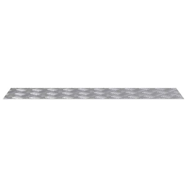 vidaXL Trappe Tread Rektangul&aelig;r 2 pcs S&oslash;lv 100 x 25 cm Aluminium