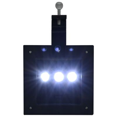 vidaXL soldrevne udendørslamper LED 12 stk. 12 cm firkantet sort