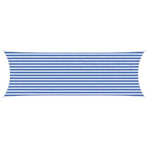 vidaXL Solsejl Bl&aring; og Hvid 2 x 6 m HDPE