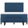 vidaXL Box spring seng med madras med hovedg&aelig;rde Bl&aring; 140 x 190 cm Stof