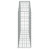 vidaXL buet gabionkurv 150x30x80/100 cm galvaniseret jern