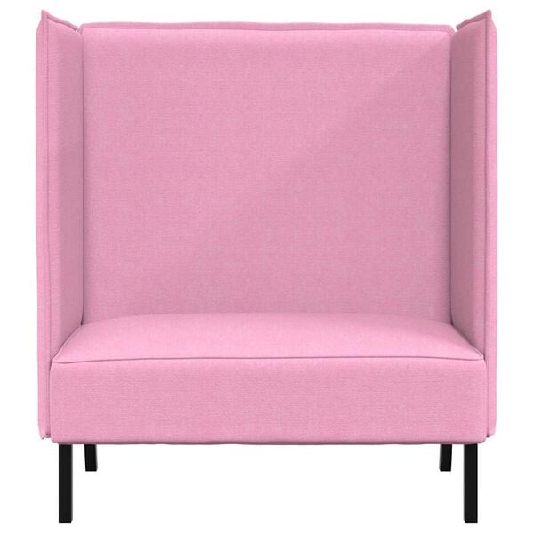 vidaXL Høj ryg sofa Lyserød 109 x 56 x 121 cm Stof