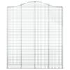 vidaXL buede gabionkurve 6 stk. 200x30x220/240 cm galvaniseret jern