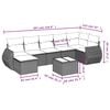 vidaXL sofas&aelig;t til haven 8 dele med hynder polyrattan sort