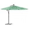 vidaXL haveparasol med st&aring;lstang 269x269x235 cm gr&oslash;n
