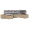 vidaXL Havesofa S&aelig;t 6 stk. Beige polyrattan