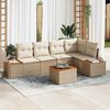 vidaXL Havesofa S&aelig;t med pude 6 pcs Beige Poly rattan