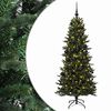 vidaXL Kunstigt juletr&aelig; med julekugle 180 cm 300 LED'er Varm hvid