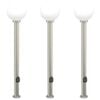 vidaXL pullertlamper med stikkontakt 3 stk. 120 cm rustfrit st&aring;l IP44
