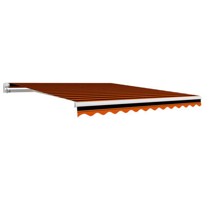 vidaXL markisedug 300x250 cm kanvas orange og brun