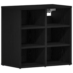 vidaXL Sko skab med hylde Sort eg 52 x 30 x 50,5 cm Konstrueret tr&aelig;