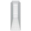 vidaXL buede gabionkurve 5 stk. 400x50x140/160 cm galvaniseret jern