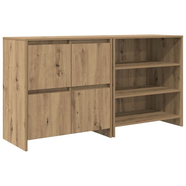 vidaXL Sideboard 2 pcs Artisan Egetr&aelig; 70 x 41 x 75 cm Konstrueret tr&aelig;
