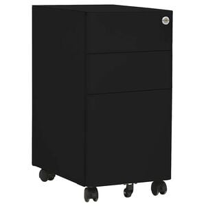 vidaXL mobilt arkivskab 30x45x59 cm st&aring;l sort