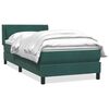 vidaXL kontinentalseng med madras 100x210 cm fl&oslash;jl m&oslash;rkegr&oslash;n