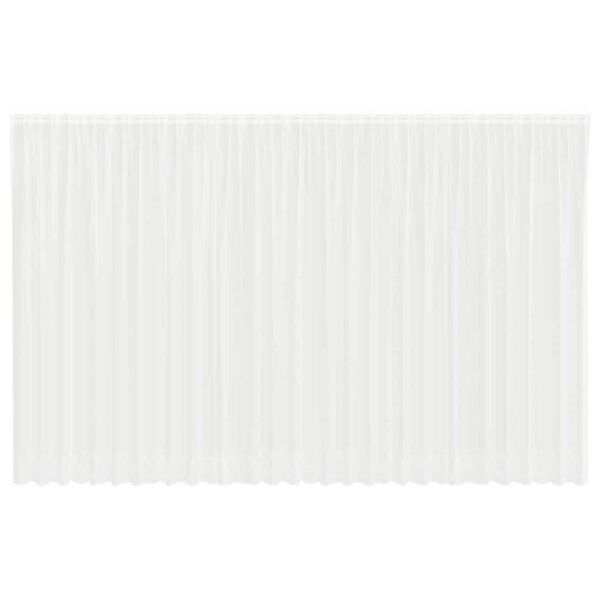 vidaXL Lace Gardin med gardiner Blomstret Hvid 280 x 750 cm Polyester