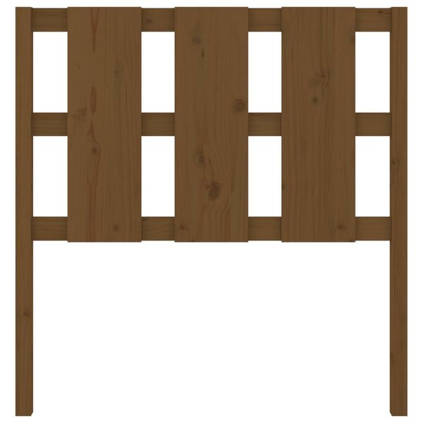 vidaXL sengegærde 105,5x4x100 cm massivt fyrretræ gyldenbrun