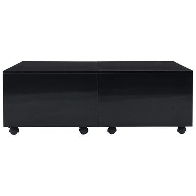 vidaXL sofabord 100 x 100 x 35 cm sort højglans