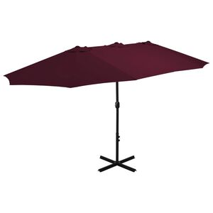 vidaXL parasol 460x270 cm aluminiumsstang bordeauxr&oslash;d