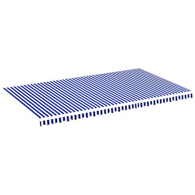 vidaXL udskiftningsdug til markise 6x3,5 m blå og hvid