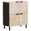 vidaXL Sideboard Hvid Vask Finish 60 x 33 x 75 cm Massivt mangotr&aelig;