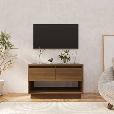 vidaXL tv-bord 70x41x44 cm konstrueret træ brun egetræsfarve