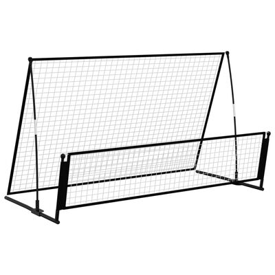 vidaXL 2-i-1 fodbold-rebounder 202x104x120 cm stål