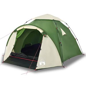 vidaXL 3-personers campingtelt kuppel quick-release gr&oslash;n